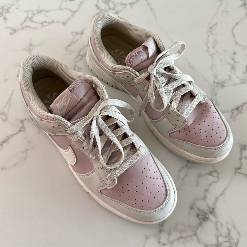 Nike Dunk Low Next Nature Sneakers - Light Bone / Platinum Violet - Size 9 - Picture 9 of 14